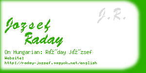 jozsef raday business card